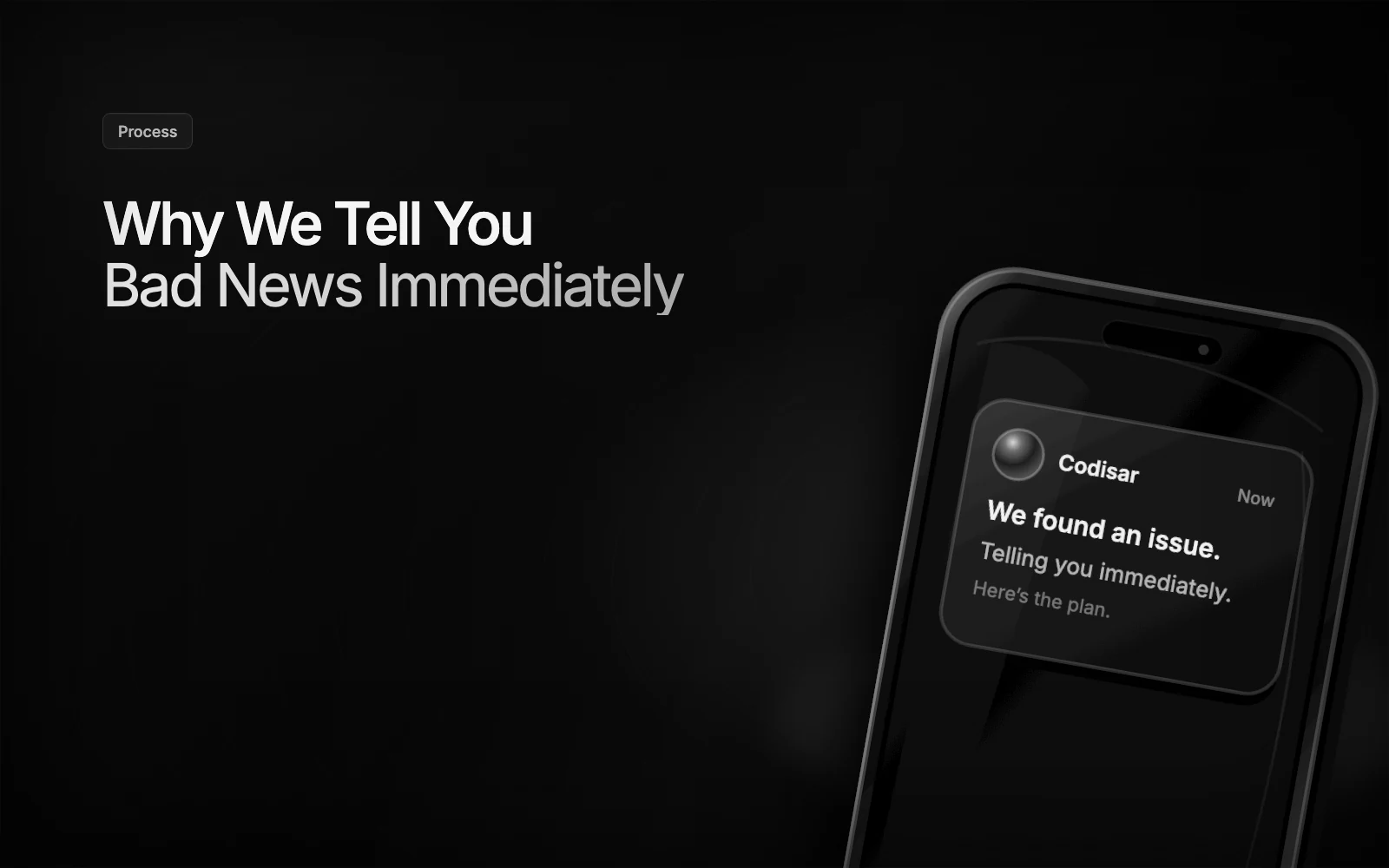 Why We Tell You Bad News Immediately illustration