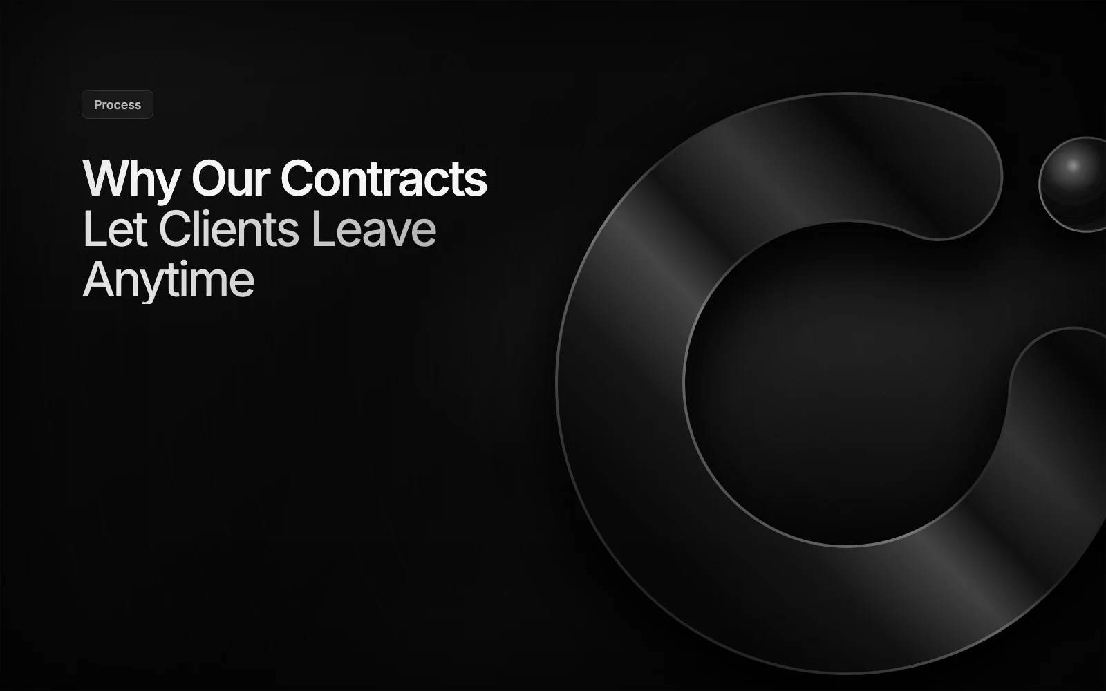 Why Our Contracts Let Clients Leave Anytime illustration