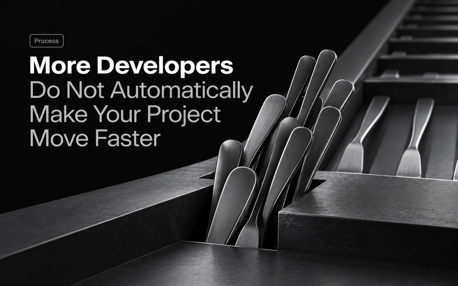 More Developers Do Not Automatically Make Your Project Move Faster illustration
