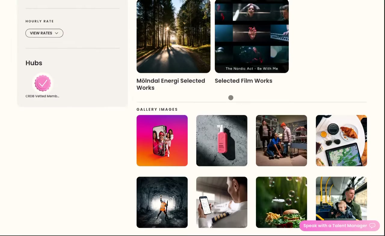 Creative Database what we did product screen
